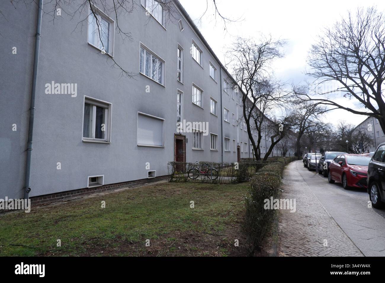 Seimensstadt in Berlin Charlottenburg 2025 umfasst ikonische Sozialwohnungen 1929–34, die von Architekten unter anderem Walter Gropius entworfen wurden. Stockfoto