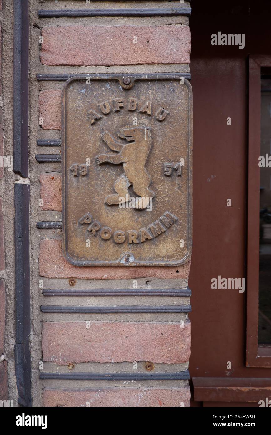 Seimensstadt in Berlin Charlottenburg 2025 umfasst ikonische Sozialwohnungen 1929–34, die von Architekten unter anderem Walter Gropius entworfen wurden. Stockfoto