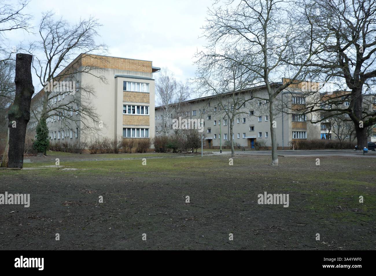 Seimensstadt in Berlin Charlottenburg 2025 umfasst ikonische Sozialwohnungen 1929–34, die von Architekten unter anderem Walter Gropius entworfen wurden. Stockfoto