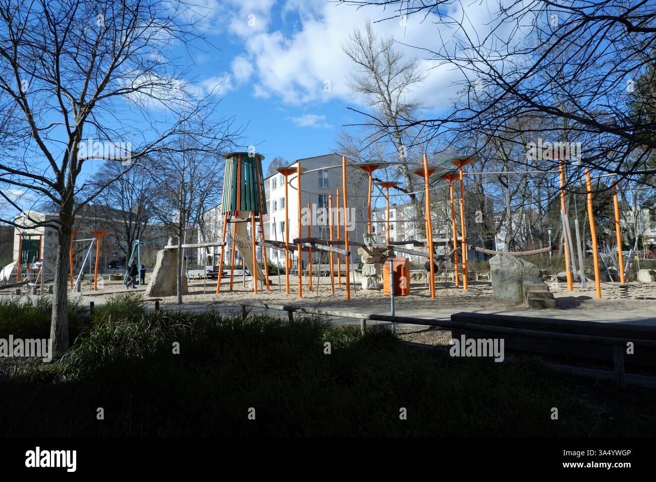 Seimensstadt in Berlin Charlottenburg 2025 umfasst ikonische Sozialwohnungen 1929–34, die von Architekten unter anderem Walter Gropius entworfen wurden. Stockfoto