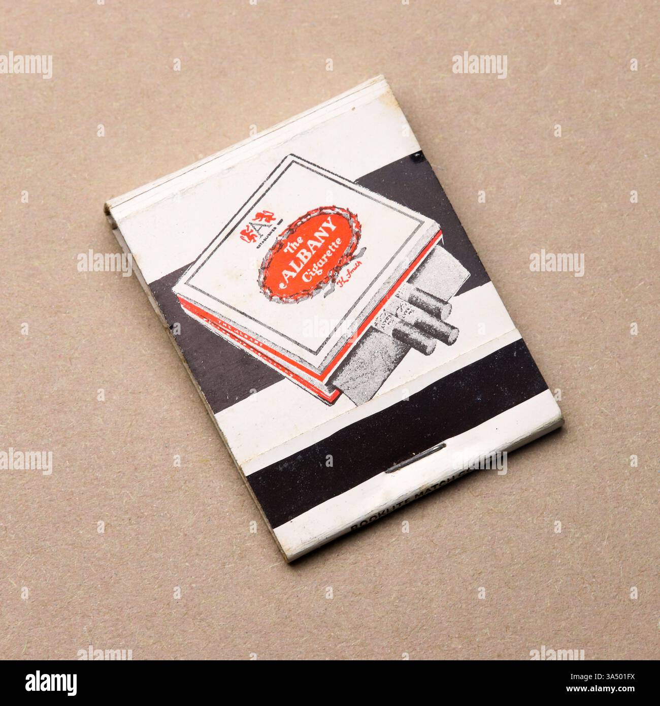 Die Albaner Zigarette 1960er Jahre Streichholzbuch Stockfoto