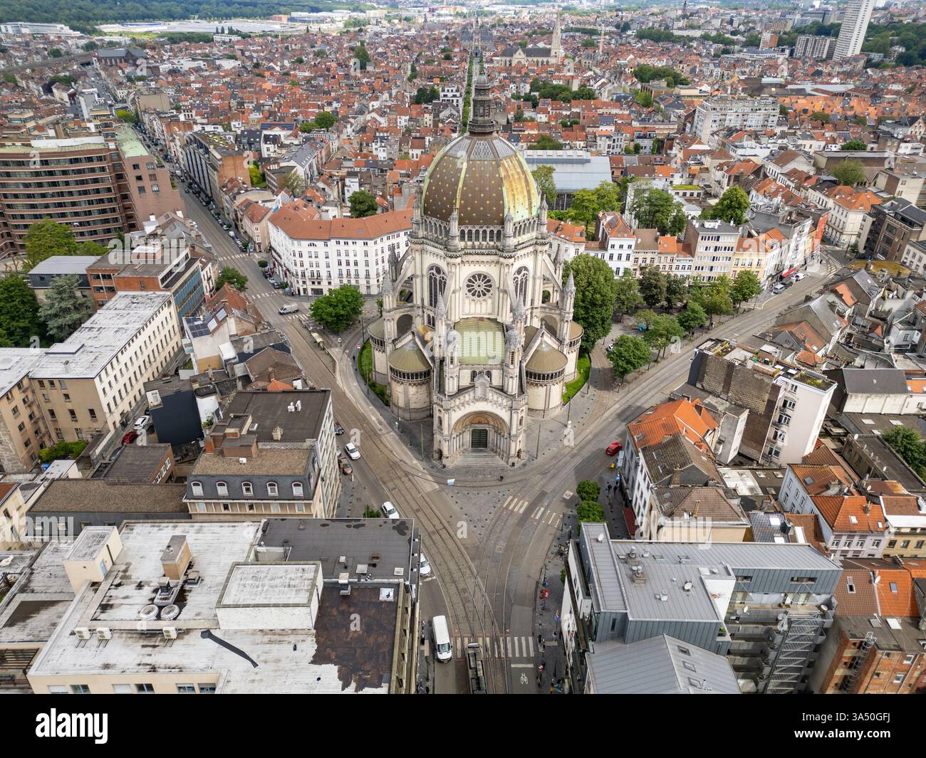 Königliche Marienkirche Eglise Royale Sainte-Marie de Schaerbeek, Brüssel, Belgien Stockfoto