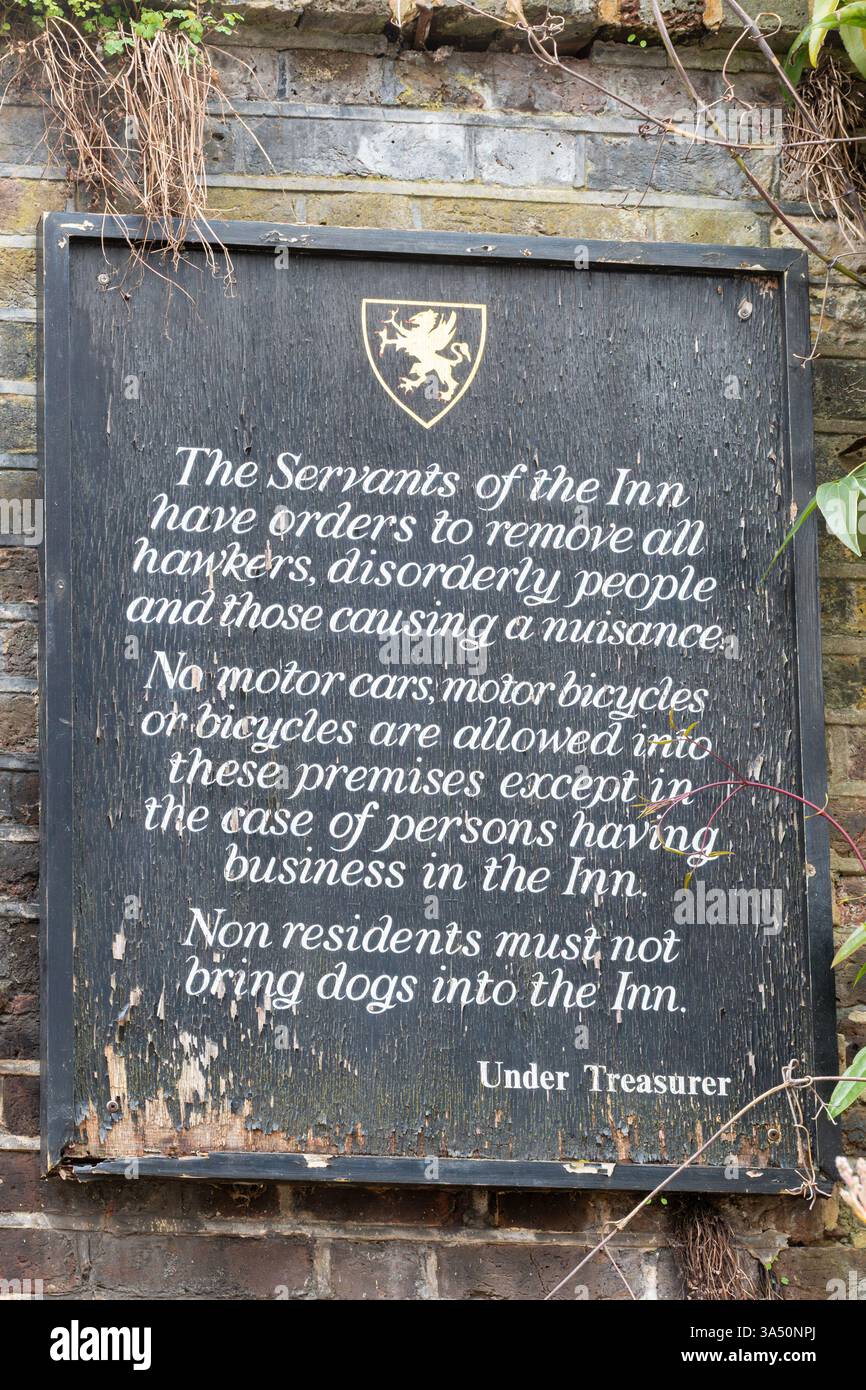 Gray's Inn, eines der vier Inns of Court im Rechtsviertel von London, England, Großbritannien Stockfoto