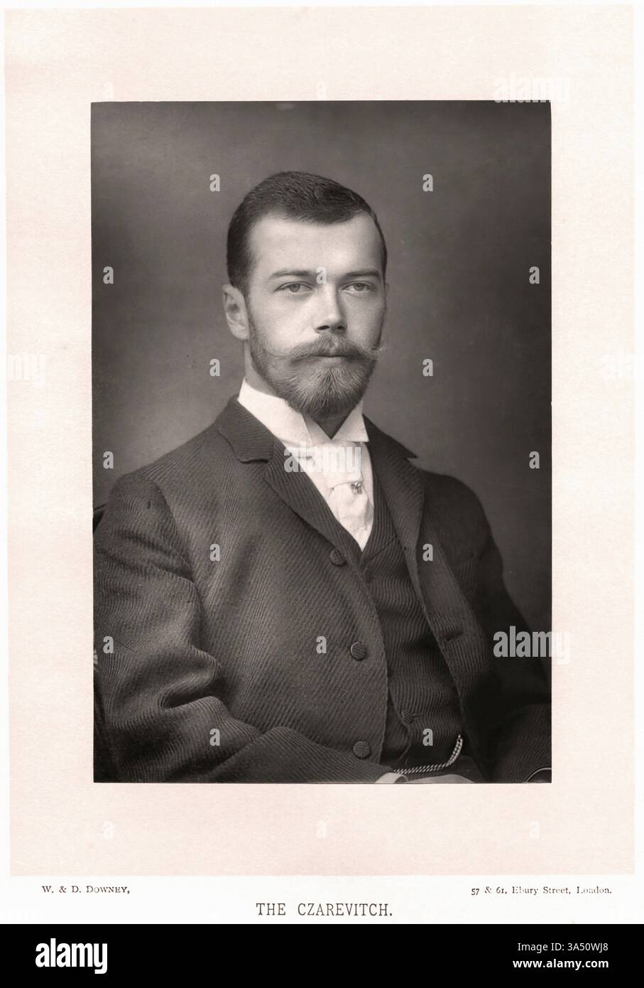 Porträt des russischen Zaren Nikolaus II. (1868–1918) Stockfoto