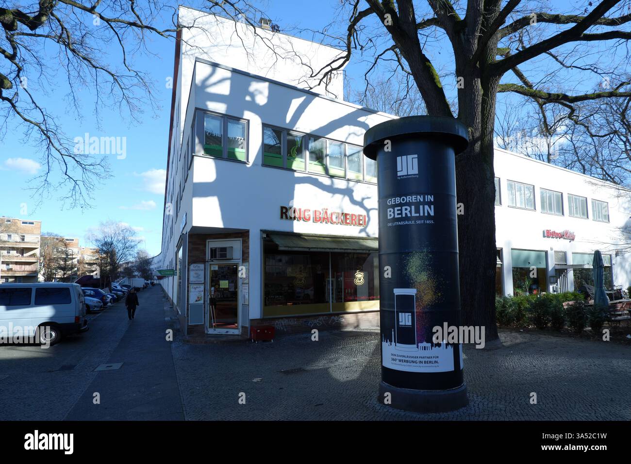 Seimensstadt in Berlin Charlottenburg 2025 umfasst ikonische Sozialwohnungen 1929–34, die von Architekten unter anderem Walter Gropius entworfen wurden. Stockfoto