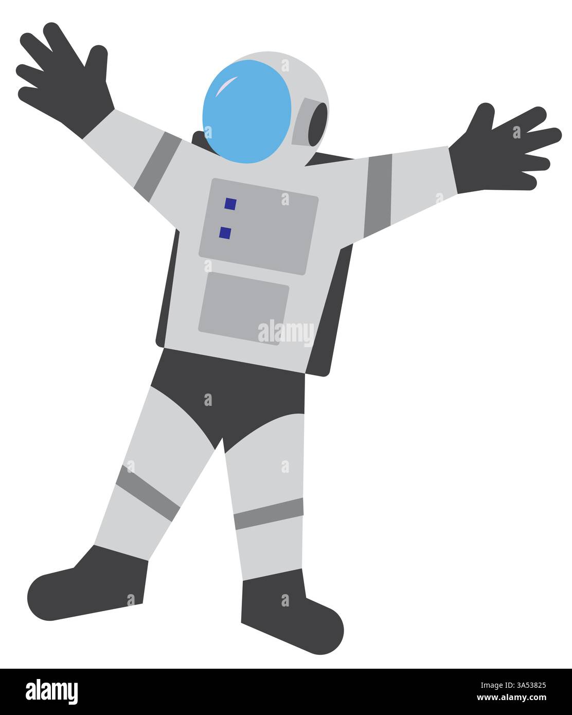 Isolierte farbige Astronauten-Charakterskizze-Symbol Vektor Stock Vektor