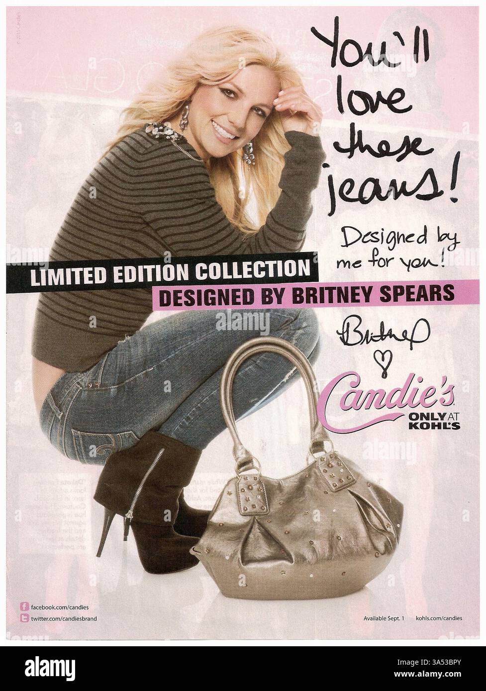 2010 Jeans, entworfen von Britney Spears für Candie's, exklusiv bei Kohl's Stockfoto 2010 Jeans, entworfen von Britney Spears für Candie's, exklusiv bei Kohl's Stockfoto