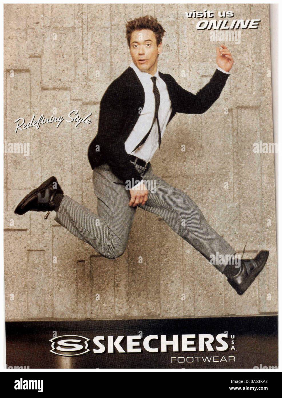 2002 Robert Downey Jr. für Skechers Footwear Werbespot Stockfoto