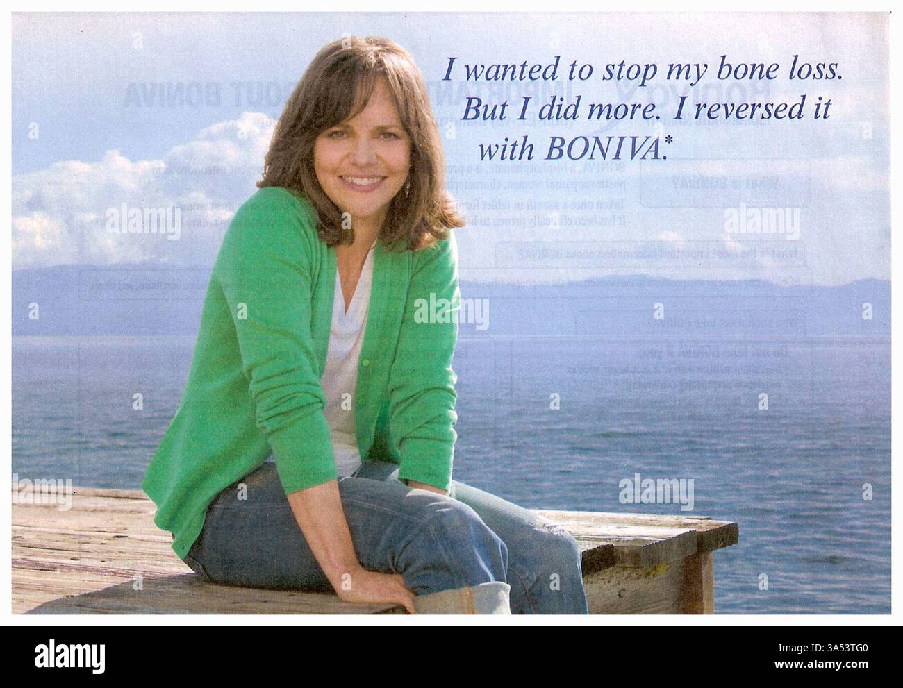 2010 Sally Field als Gesicht der Boniva Osteoporose-Behandlungskampagne Stockfoto