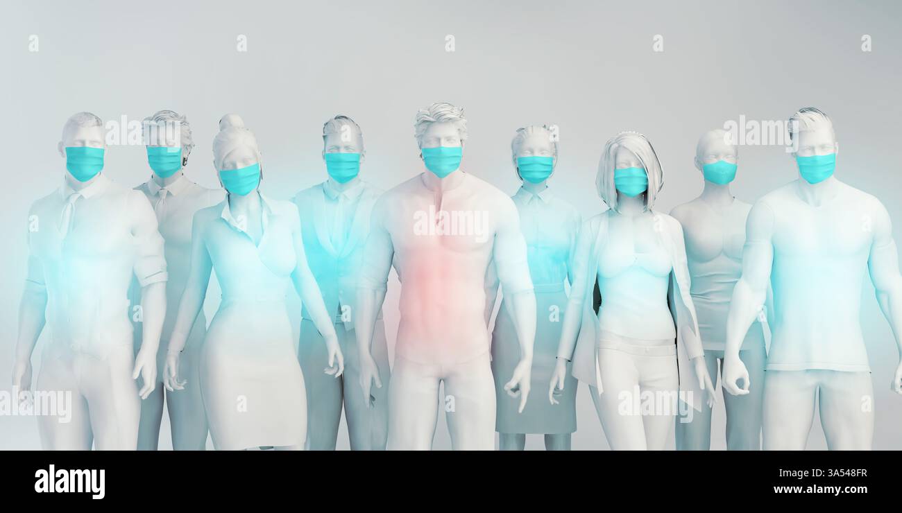 Medizinische Fachkräfte Frontline-Mitarbeiter Kämpfen Gegen Die Krise Im Gesundheitswesen Von Covid-19 Stockfoto