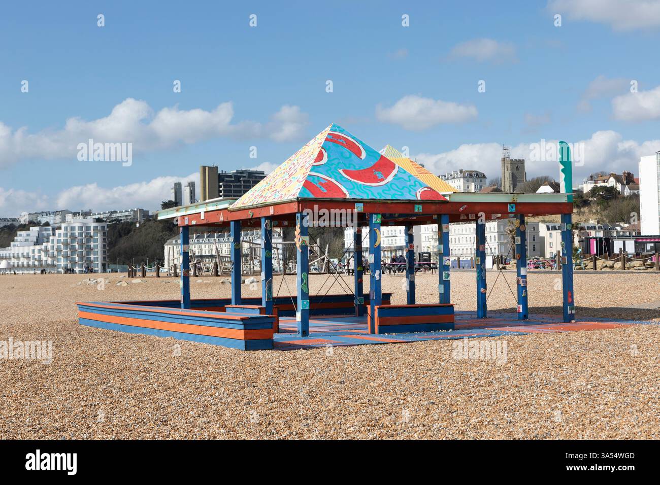 Casa Anacaona by Sol Colero am Folkestone Beach Stockfoto