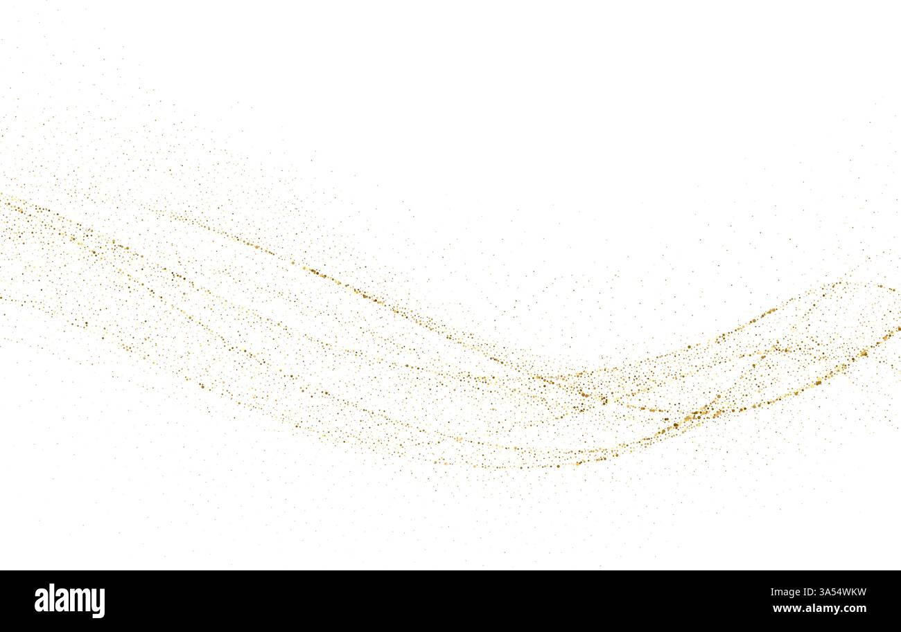 Abstraktes, glänzendes Design-Element mit goldenem Glitzer. Grußkartendesign „Frohe Weihnachten“ für Neujahr Stock Vektor