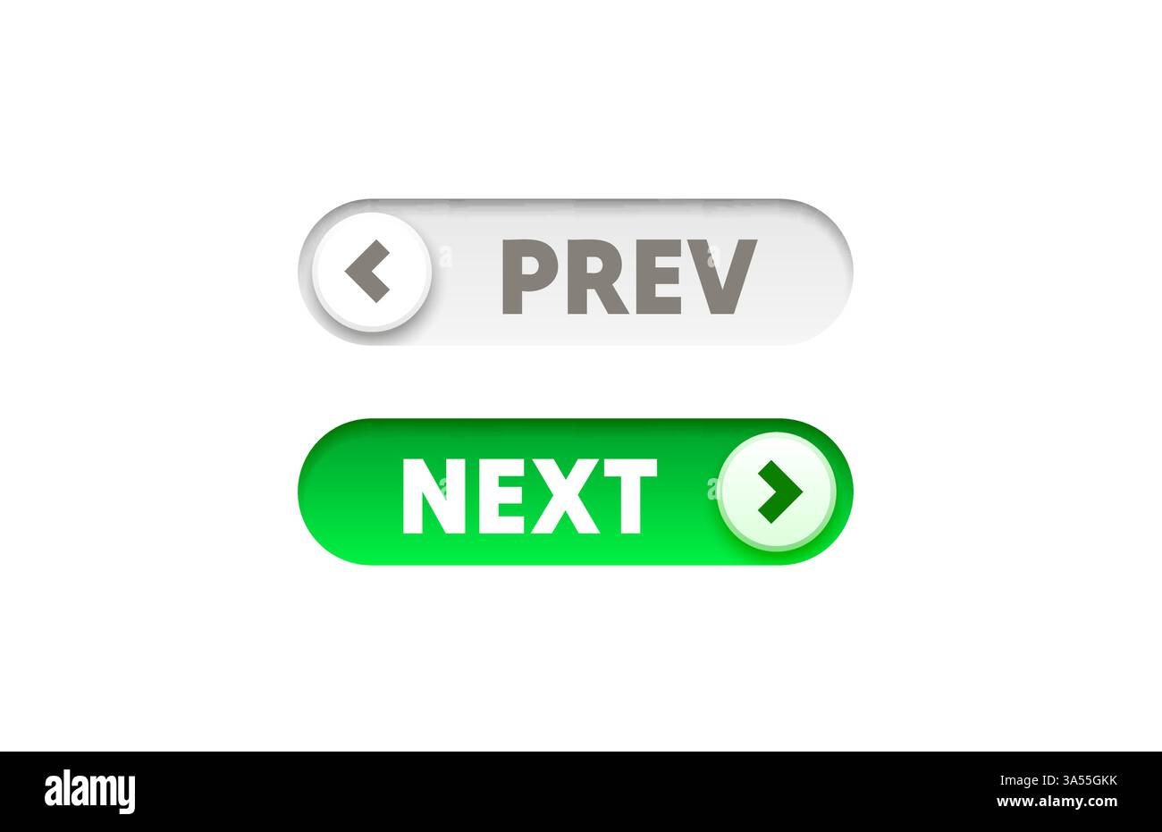 Aus ein Taste Weiter zurück, Schalter ui isoliert weißer Hintergrund. Vektor Stock Vektor