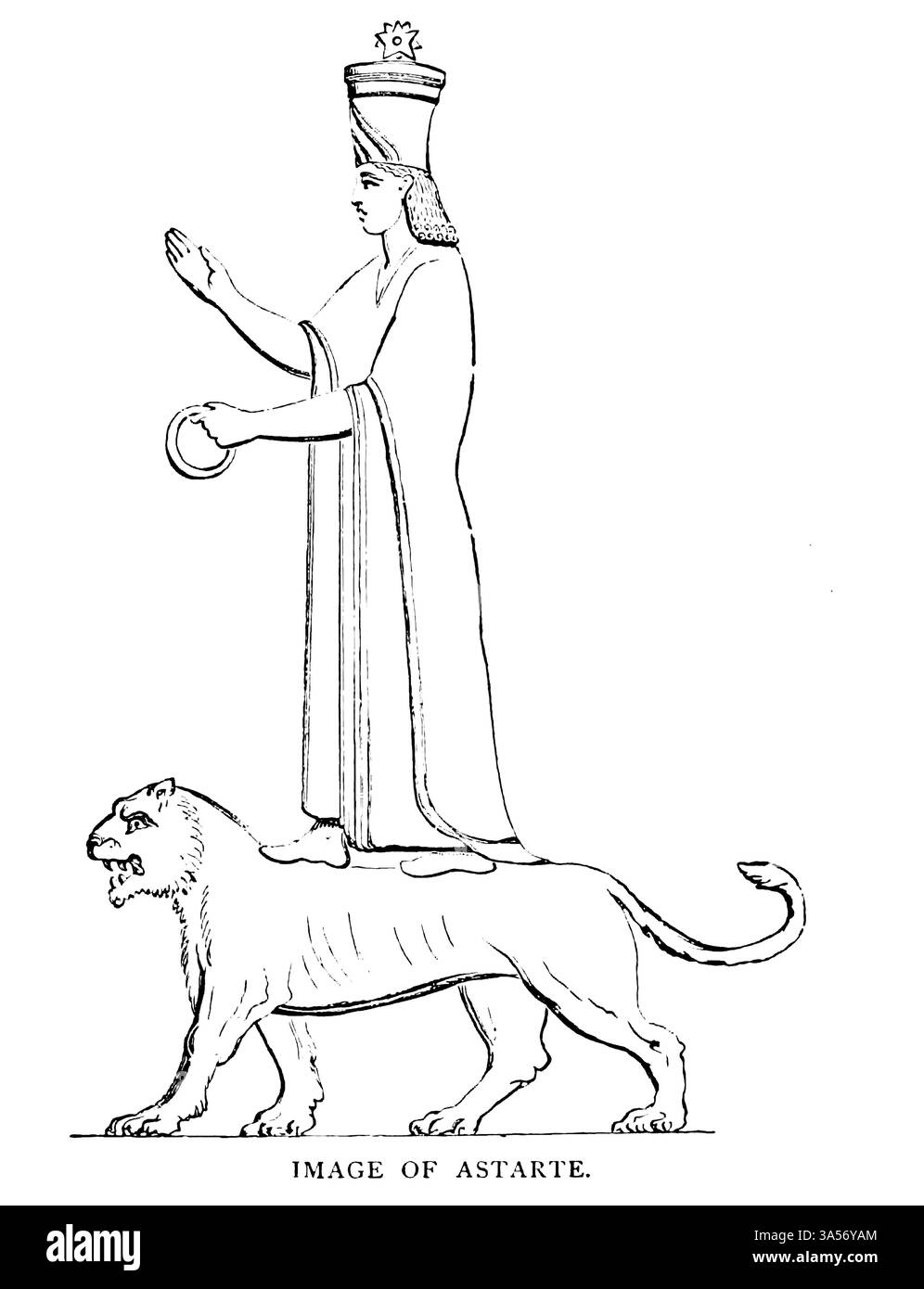 ASTARTE Astarte ist die hellenisierte Form der antiken nahöstlichen Göttin Attart. Attart war das nordwestsemitische Äquivalent der ostsemitischen Göttin Ishtar. Aus Kapitel CXII Religion of Canaan Ridpath's Universal History : ein Bericht über den Ursprung, den primitiven Zustand und die ethnische Entwicklung der großen Rassen der Menschheit und über die wichtigsten Ereignisse in der Evolution und dem Fortschritt des zivilisierten Lebens unter Menschen und Nationen, aus neueren und authentischen Quellen mit einer vorläufigen Untersuchung über die Zeit, den Ort und die Art des Beginns von Ridpath, John Clark, 1840-1900 Band 5 1897 Stockfoto