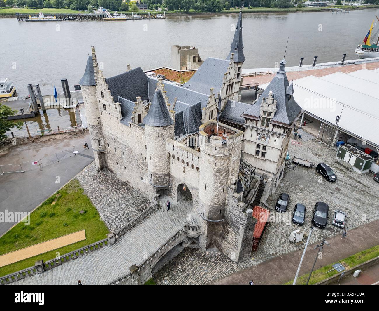 Het Steen, mittelalterliche Festung, Antwerpen, Belgien Stockfoto