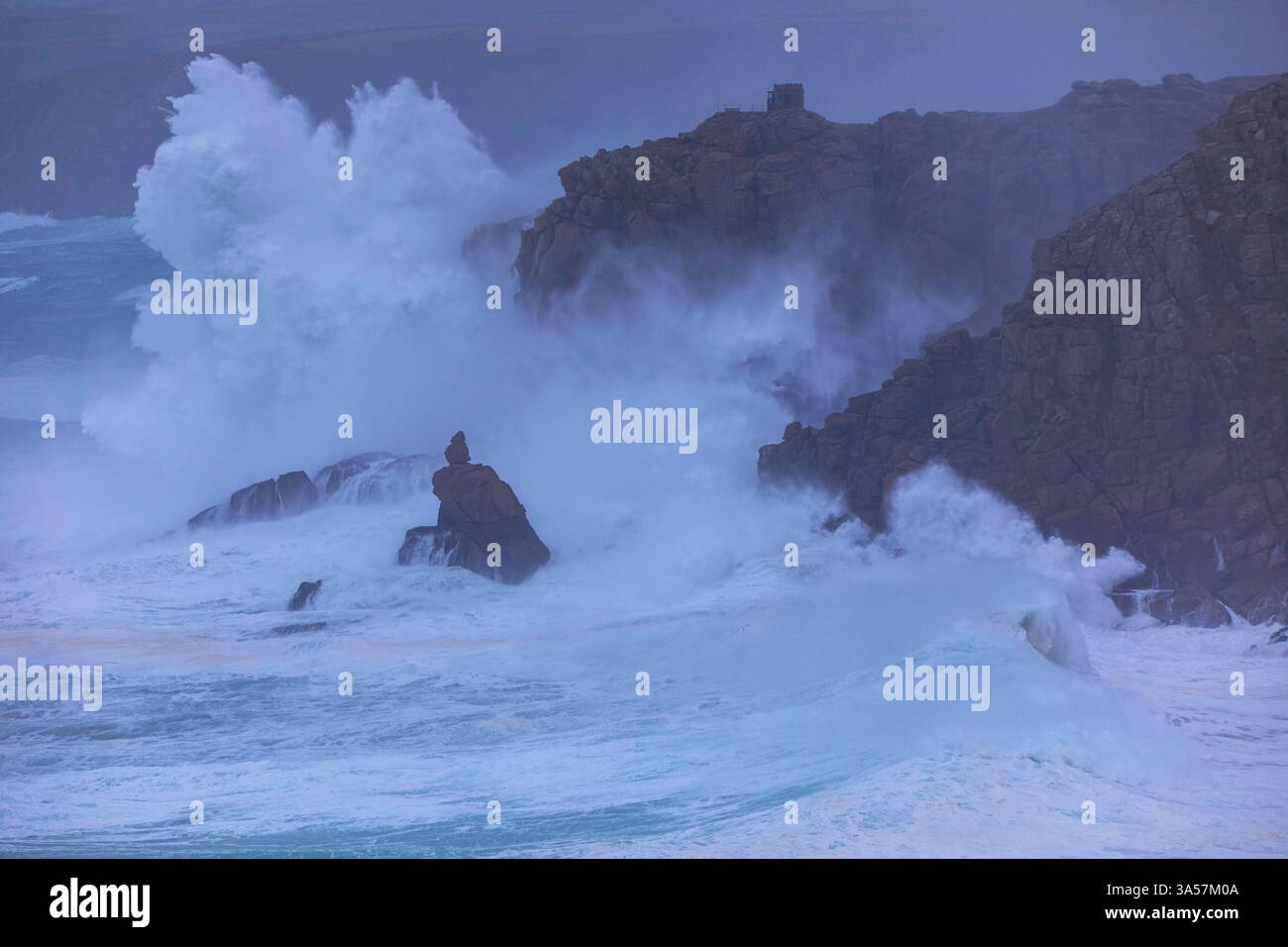 Sturm Hermenia Cornwall Stockfoto