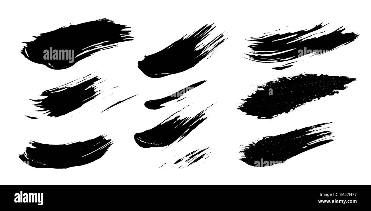 Dynamische Pinselstriche schaffen eine kühne und ausdrucksstarke Komposition in einer kraftvollen Darstellung künstlerischer Technik und Kreativität Stock Vektor