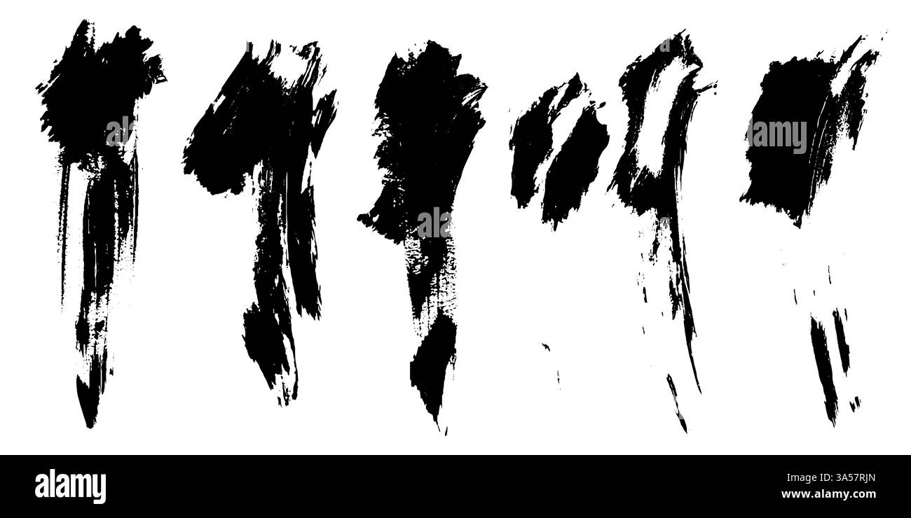 Erforschung dynamischer Pinselstriche, die zum modernen künstlerischen Ausdruck in zeitgenössischen Kunstwerken beitragen Stock Vektor