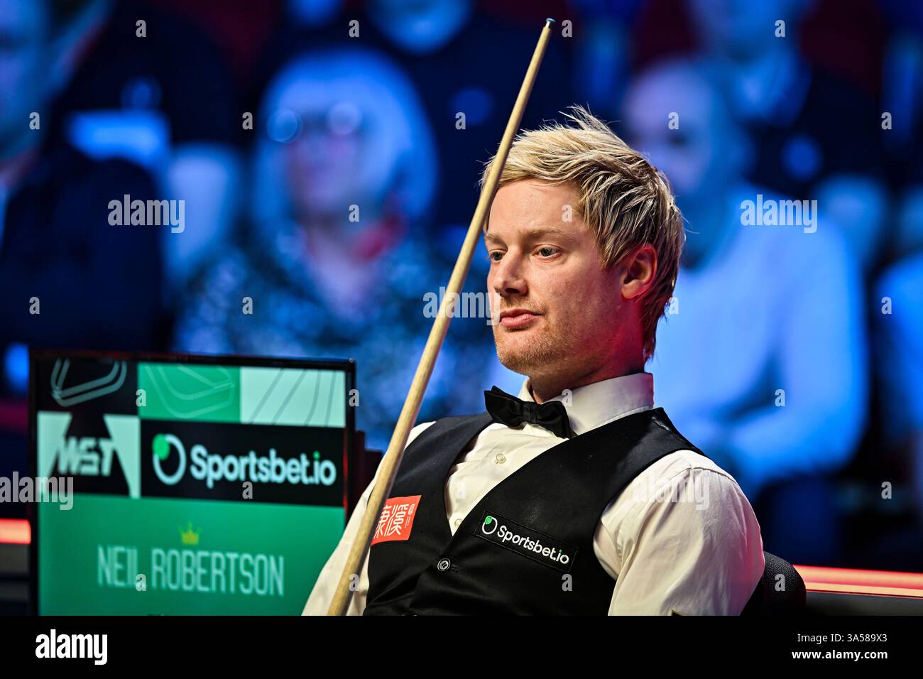 21. März 2025; Telford International Centre, Telford, England: 2025 The Players Championship, Day 5; Neil Robertson Stockfoto