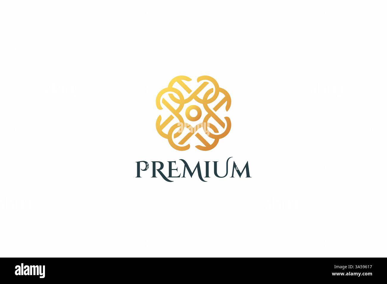 Premium-Logo abstraktes Muster geometrisch für Business Beauty Modeschmuck Luxuskonzept Stock Vektor