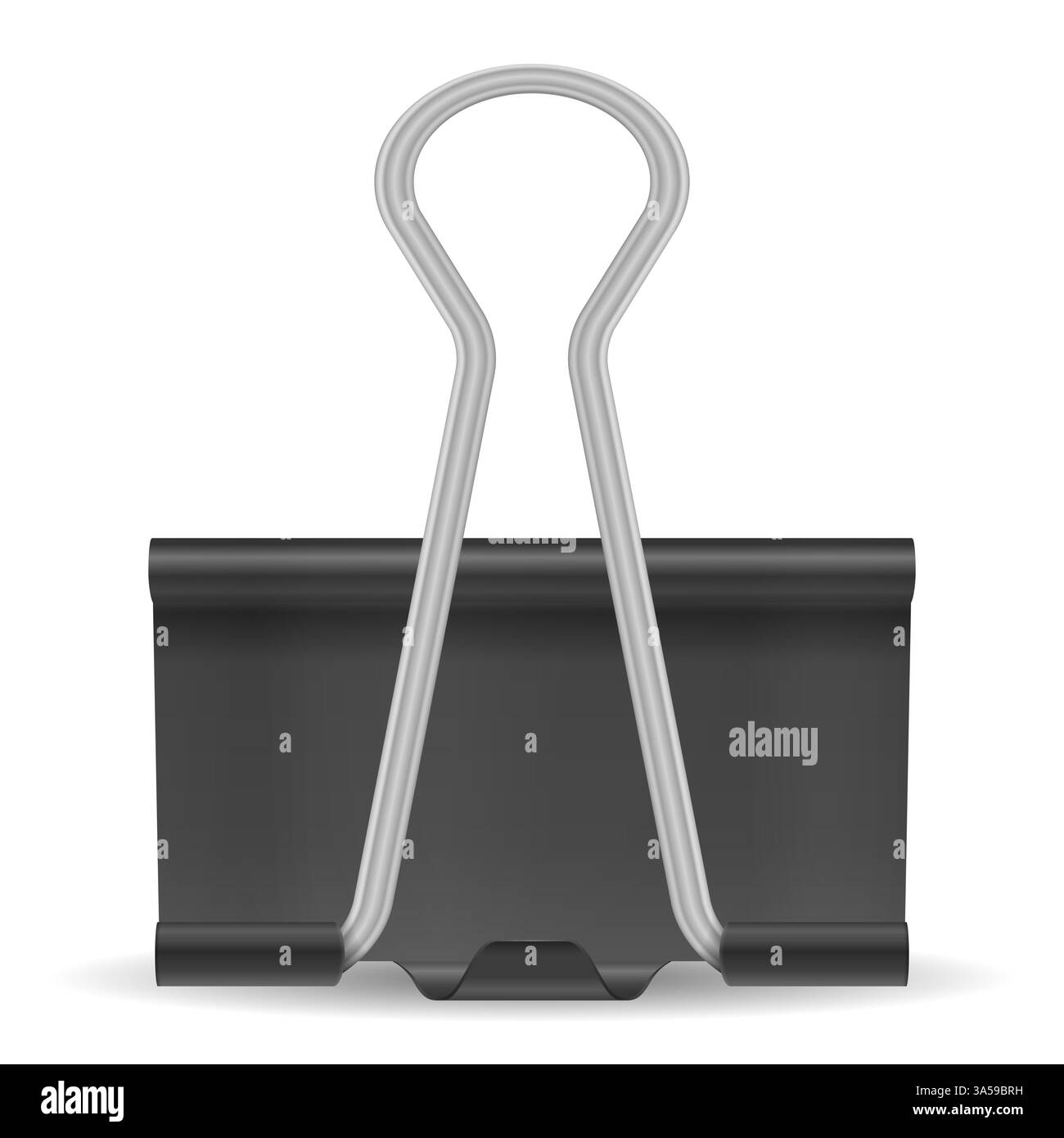 Binder Clips auf einem weißen Hintergrund. Vector Illustration. Stockfoto