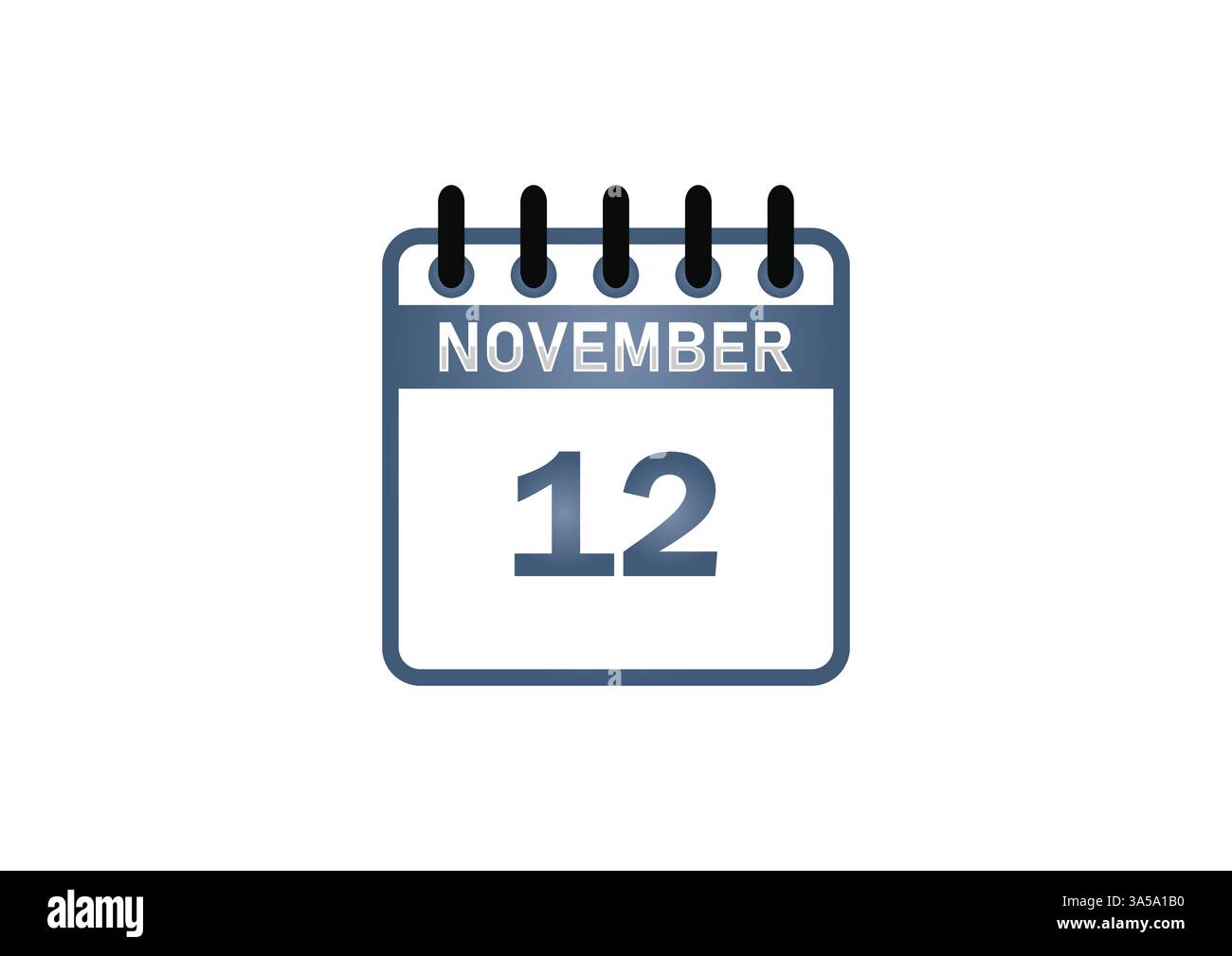 Kalendersymbol vom 12. November – wichtiges Datum, Ereignisse und Beobachtungen Stock Vektor