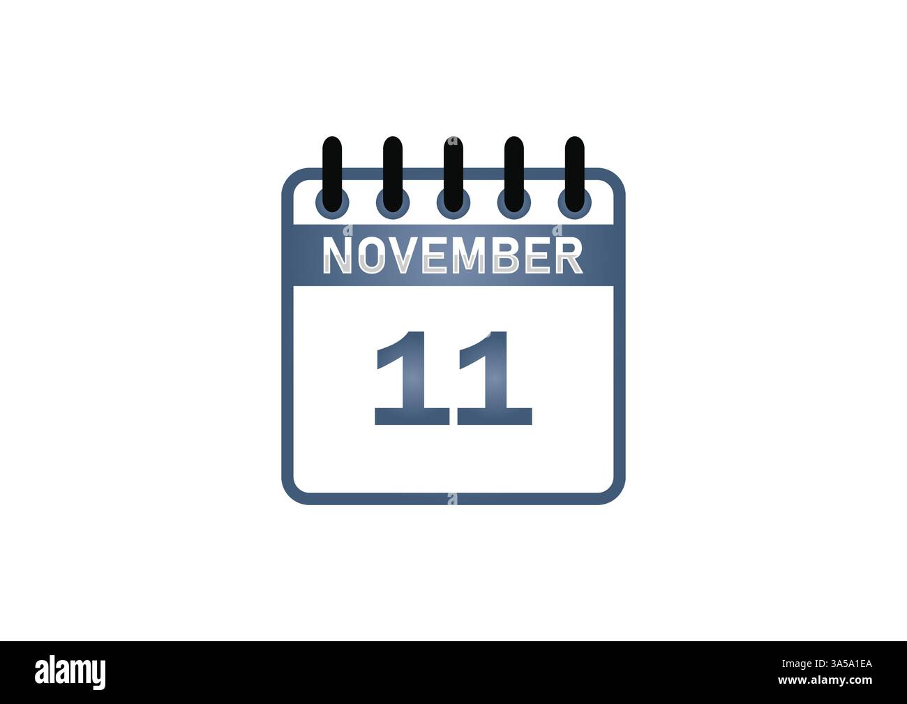 Kalendersymbol für November 11 – signifikantes Datum, Ereignisse und Beobachtungen Stock Vektor