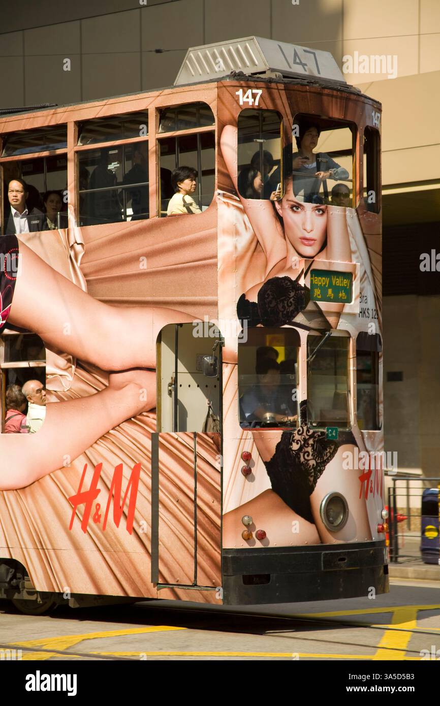 Straßenbahn, Hong Kong, China, Asien Stockfoto
