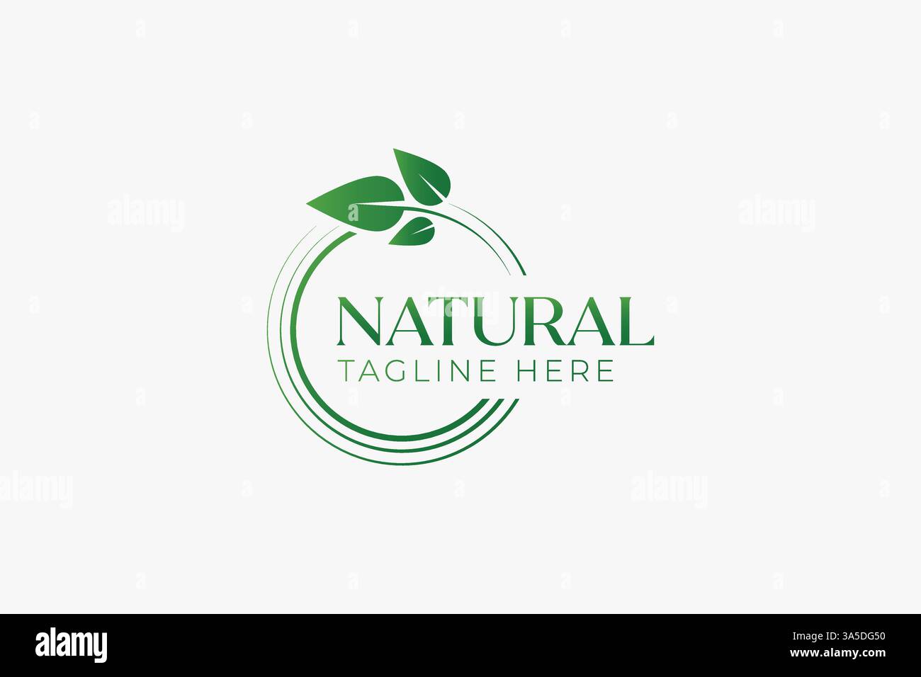 Logo Natural Leaf Icon Label Green Organic Nature Concept Stock Vektor