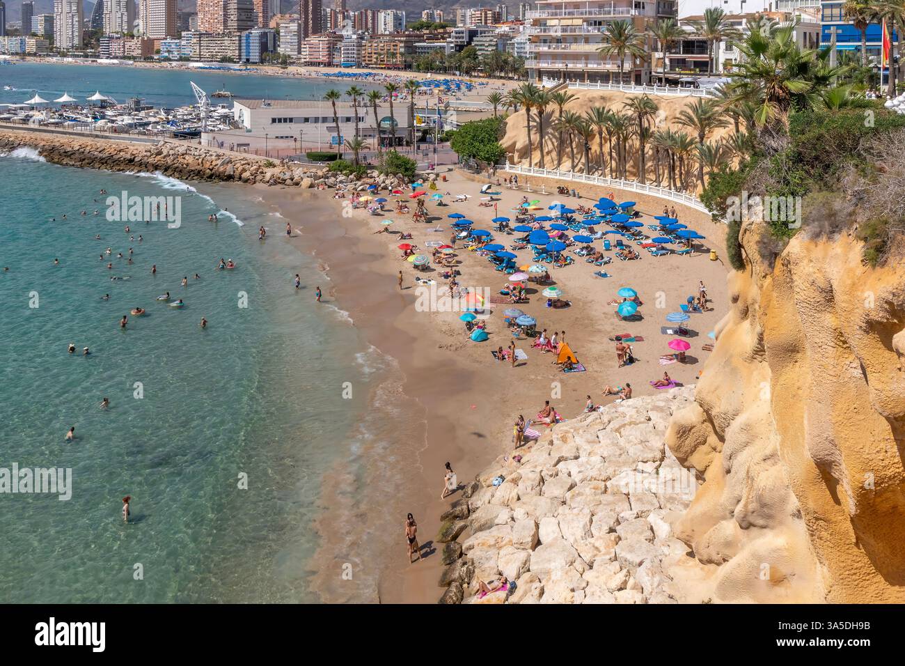 Mal Pas Beach, Benidorm, Costa Blanca, Spanien Stockfoto