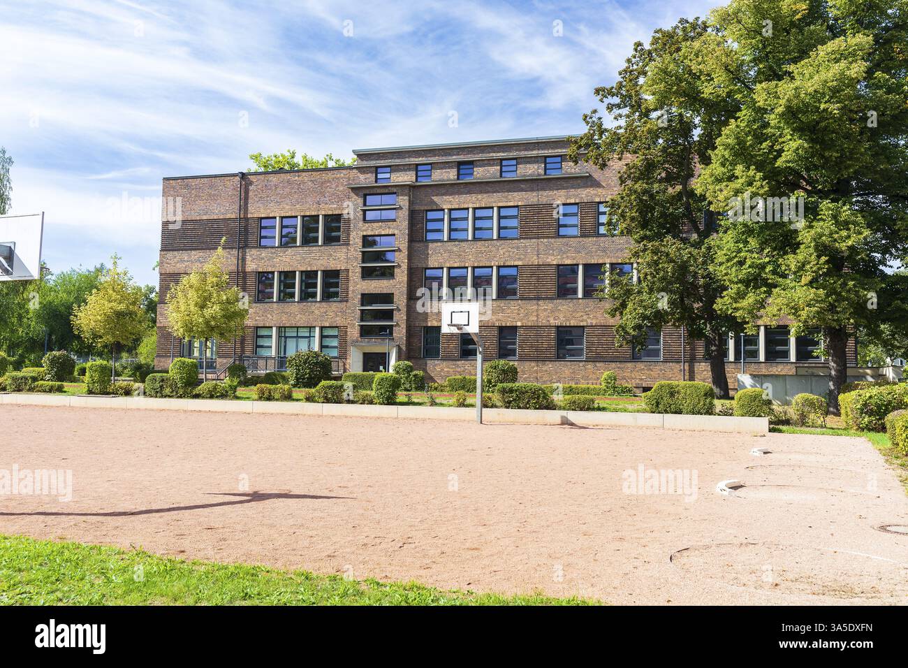 Pestalozzi-Schule im Bauhausstil, Zwickau, Sachsen, Deutschland, Europa Stockfoto