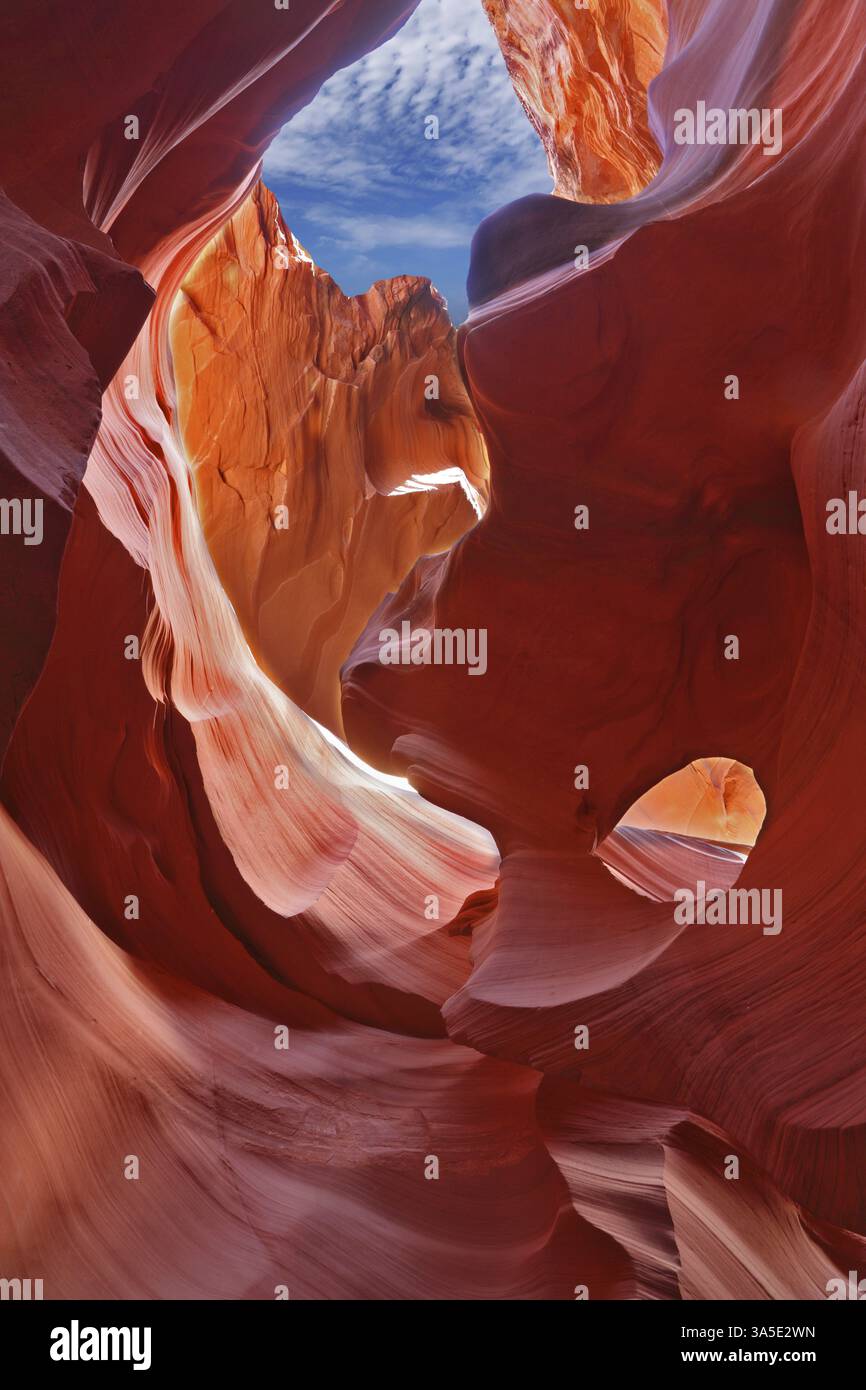 Anmutige Bögen im magischen Antelope Canyon im Navajo Reservat. Usa Stockfoto