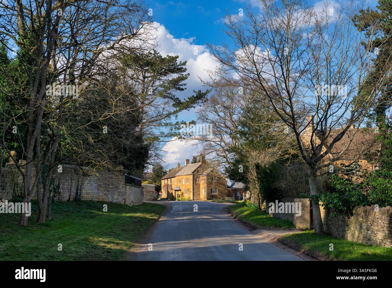 Barton-on-the-Heath im Frühjahr. Cotswolds, Warwickshire, England Stockfoto