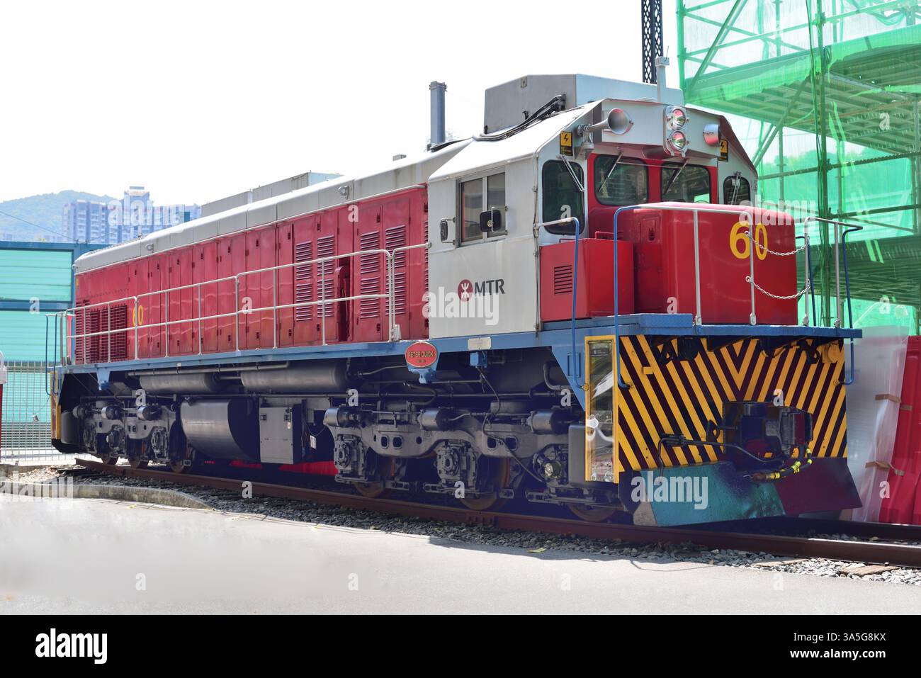 Diesel-Elektromotor für den Güterverkehr, Hong Kong Railway Museum, Hong Kong Stockfoto