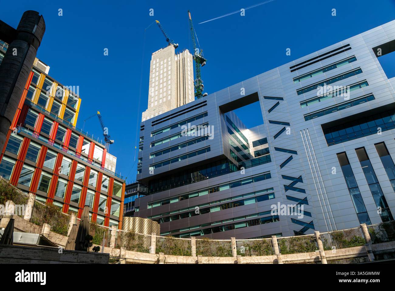 Sanierung Neubau von Gebäuden in Broadgate, Liverpool Street, London, England, Großbritannien Stockfoto
