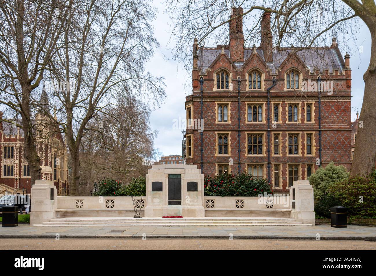 Lincoln's Inn war Memorial, London, England, Großbritannien, zu Ehren von Mitgliedern des Inn of Court, die während des Ersten Weltkriegs im aktiven Dienst starben Stockfoto