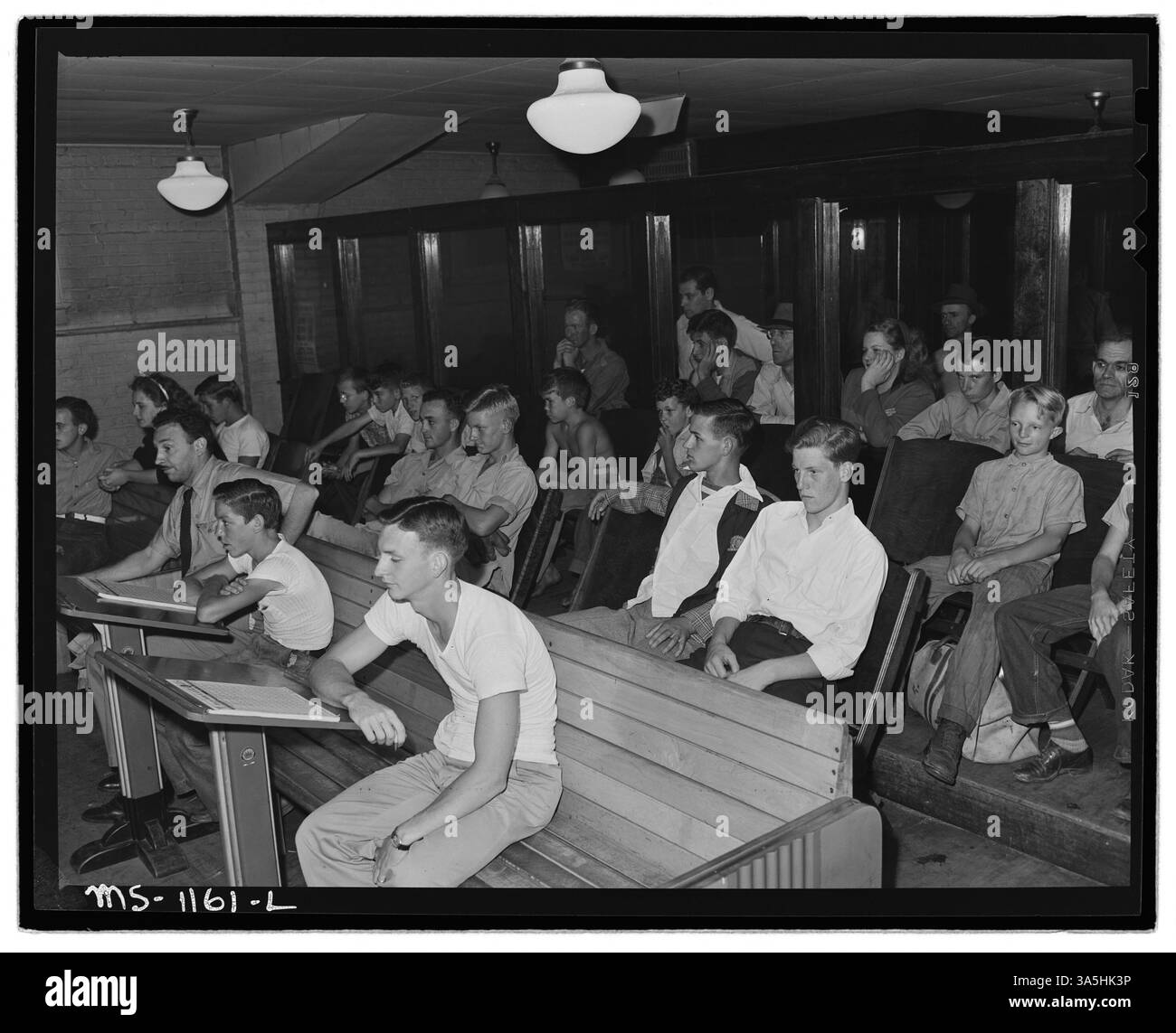 Die Bowlingbahn in Jewell Ridge, Tazewell County, Virginia, in der Nähe der Mine der Jewell Ridge Coal Company zeigt das Gemeindeleben in einer Kohlebergbaustadt. Stockfoto