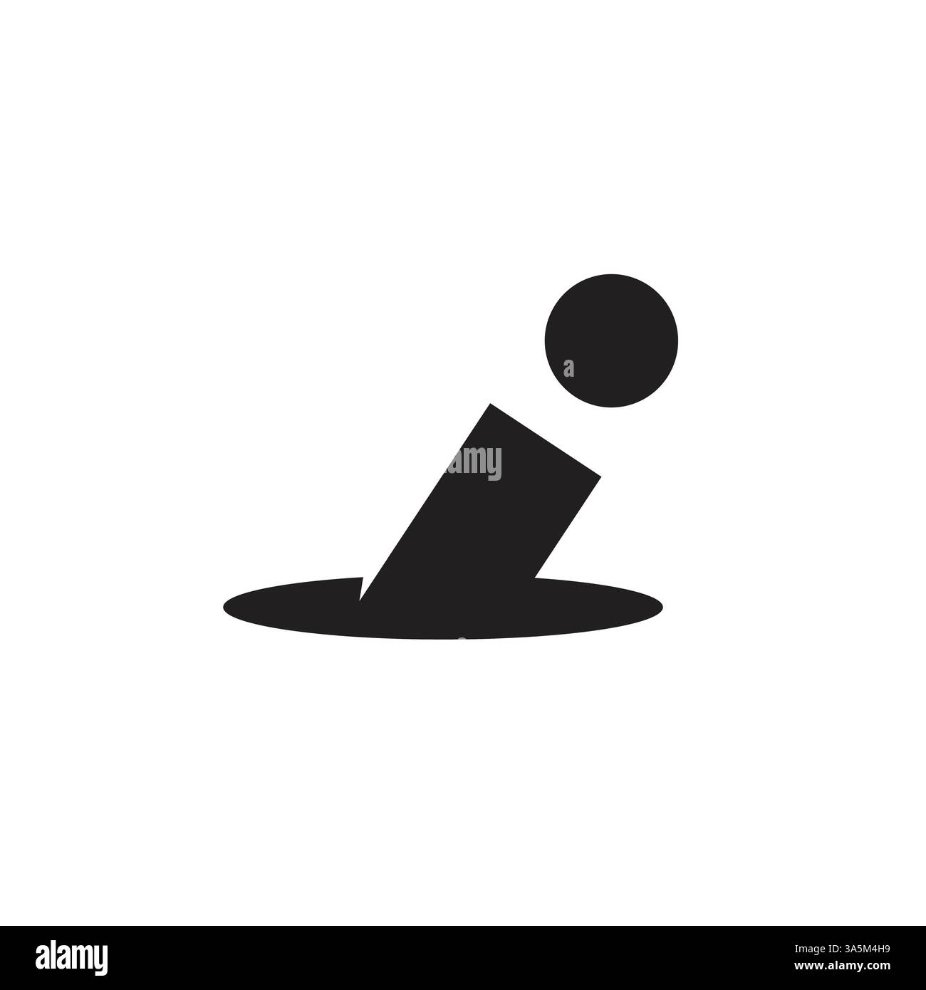 Minimalistisches Design mit Logobuchstabe i Stock Vektor