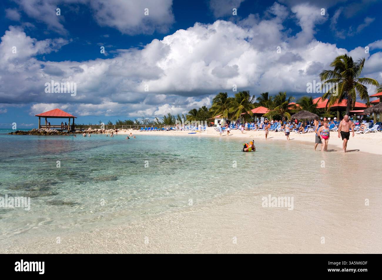 Strand auf Princess Cays, Eleuthera Island, Bahamas, Greater Antilles, Karibik Stockfoto