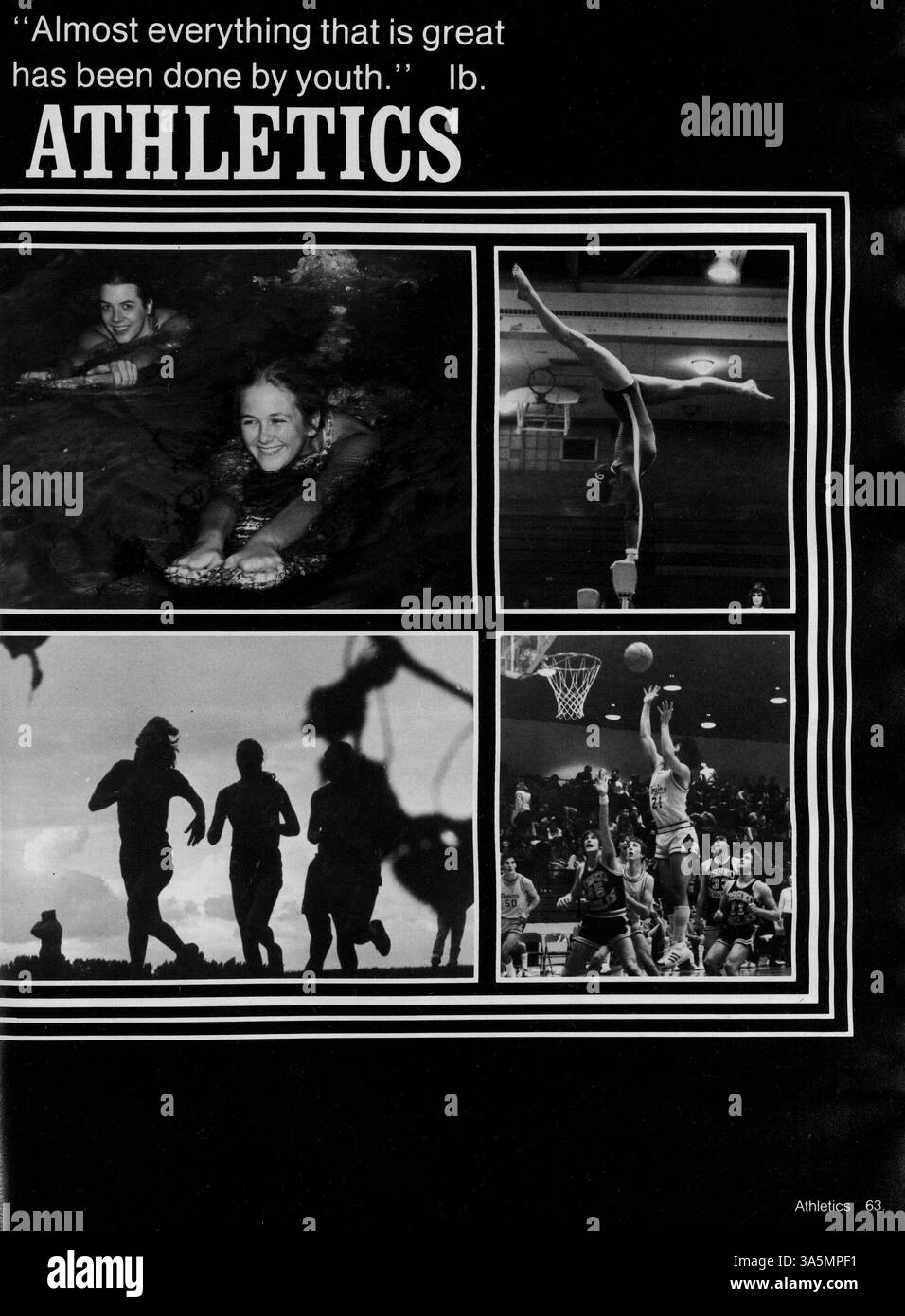 Das Robbinsdale High School Yearbook für 1980 spiegelt die akademischen, sozialen und außerschulischen Höhepunkte des Schuljahres 1979-1980 wider. Stockfoto