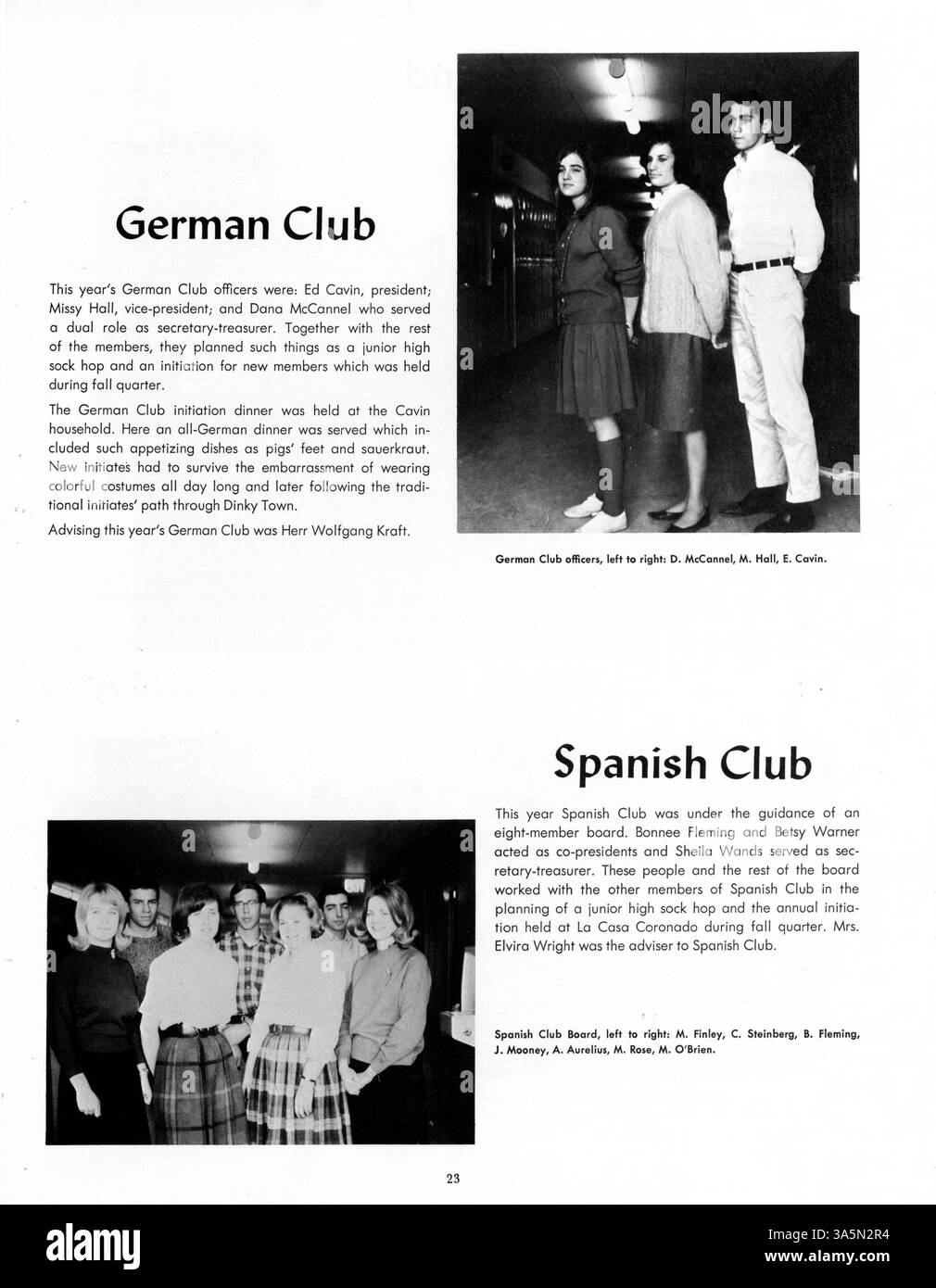 Das Bisbila Jahrbuch 1964 bietet einen Überblick über das Schuljahr 1963-1964 an der University High School, einschließlich Erfahrungen von Studenten und Lehrkräften, Clubs, Sport und afroamerikanische Geschichte. Stockfoto