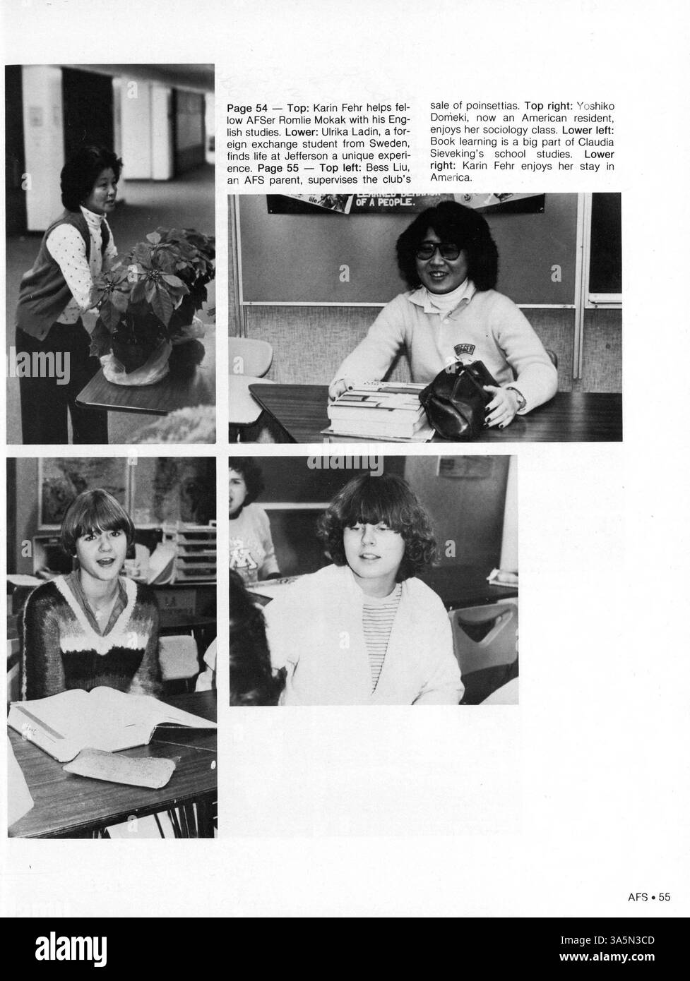 Das Jahrbuch „Revolution“ 1981 von der Jefferson High School spiegelt das Wesen des akademischen Jahres 1980-1981 wider und umfasst Studenten, Dozenten, Leichtathletik und Vereine. Stockfoto