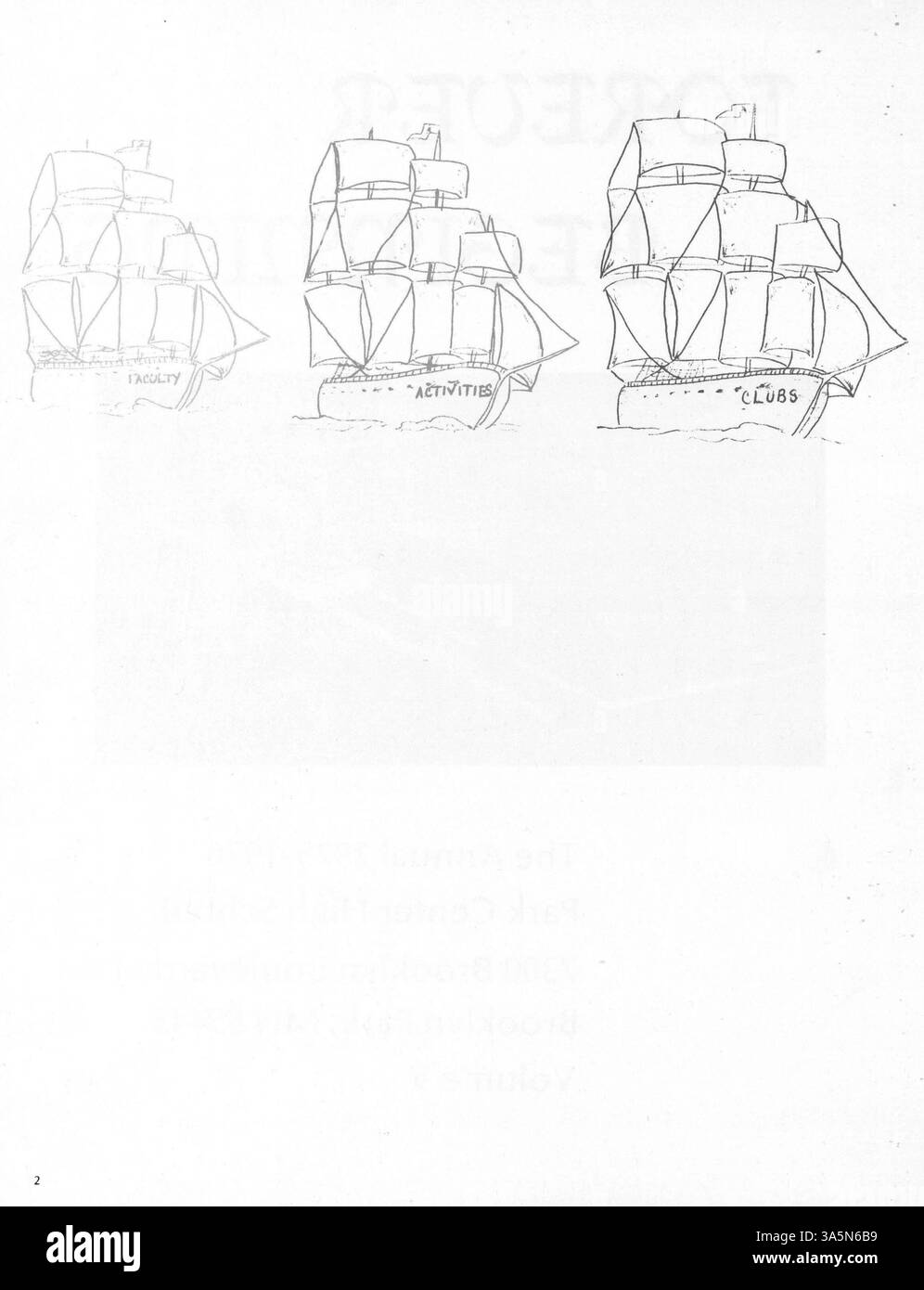 „Pirate Vol. V: Forever Beginning“ dient als historischer Rekord des Schuljahres 1972-1973 an der Park Center High, mit Schülern, Dozenten, Clubs, Leichtathletik, und wichtige Schulveranstaltungen. Stockfoto