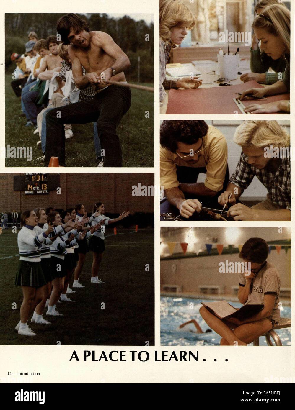 Die 1979 erschienene Ausgabe des Jahrbuchs „Reflections“ der Blake School zeigt Schüler, Lehrer, Vereine, Sportmannschaften und bemerkenswerte Veranstaltungen des Schuljahres 1978-1979. Stockfoto