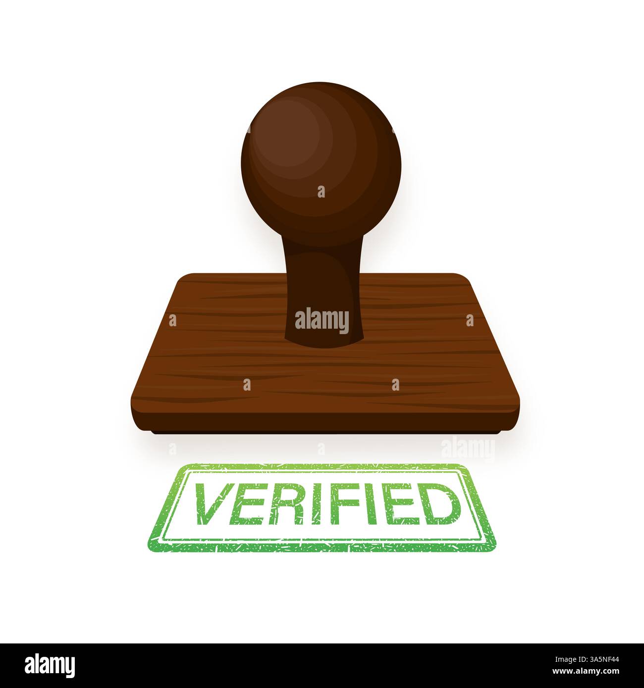 Symbol mit grünem Prüfstempel auf weißem Hintergrund. Symbol für Geschäftsvektor. Vektordesign. Stock Vektor