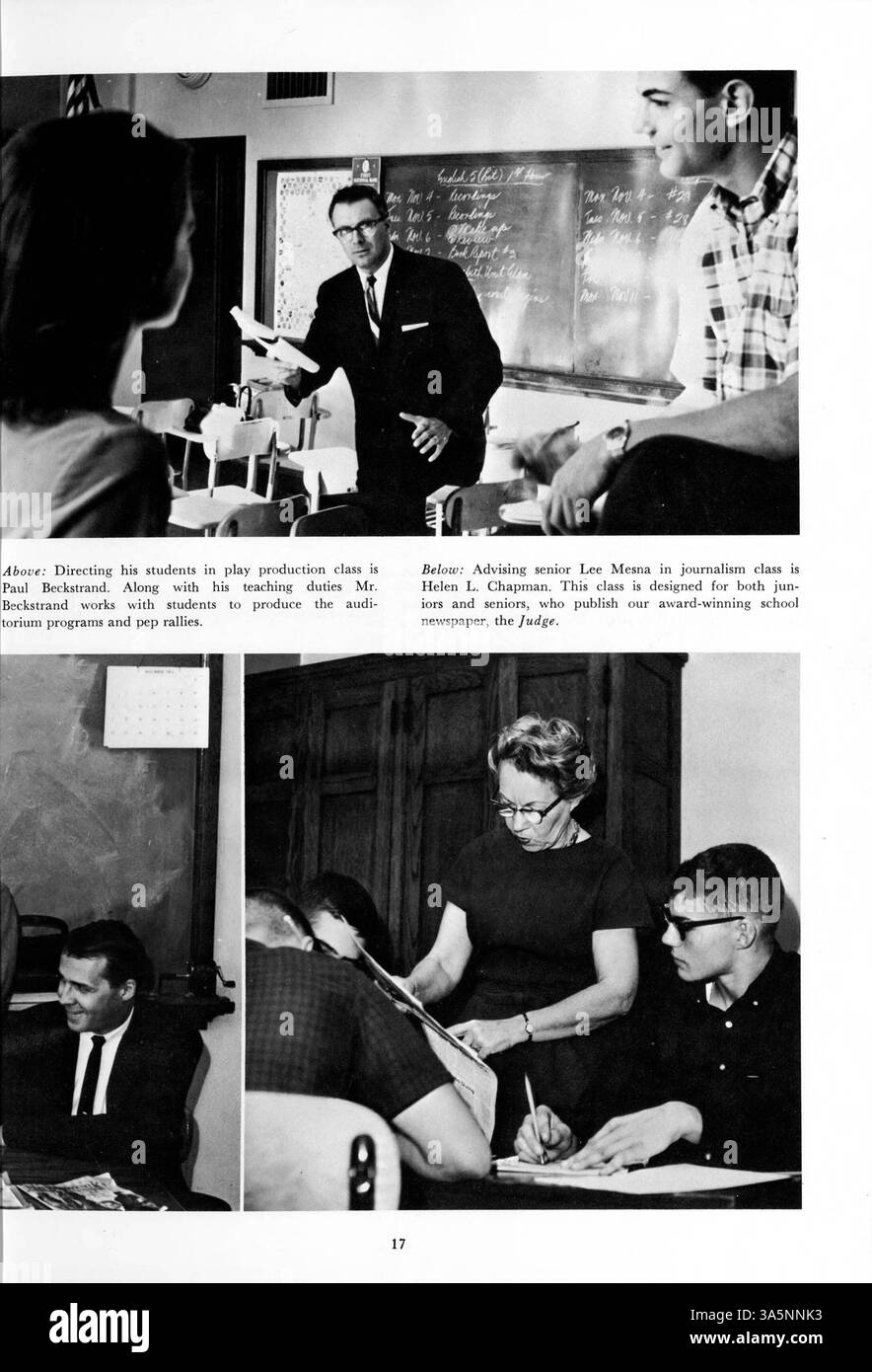 Diese Ausgabe des Jahrbuchs des Kardinals der Marshall High School von 1964 dokumentiert die Höhepunkte des Schuljahres 1963-1964, darunter sportliche Leistungen, Studentenclubs und die Rolle der afroamerikanischen Geschichte in der Kultur der Schule. Stockfoto