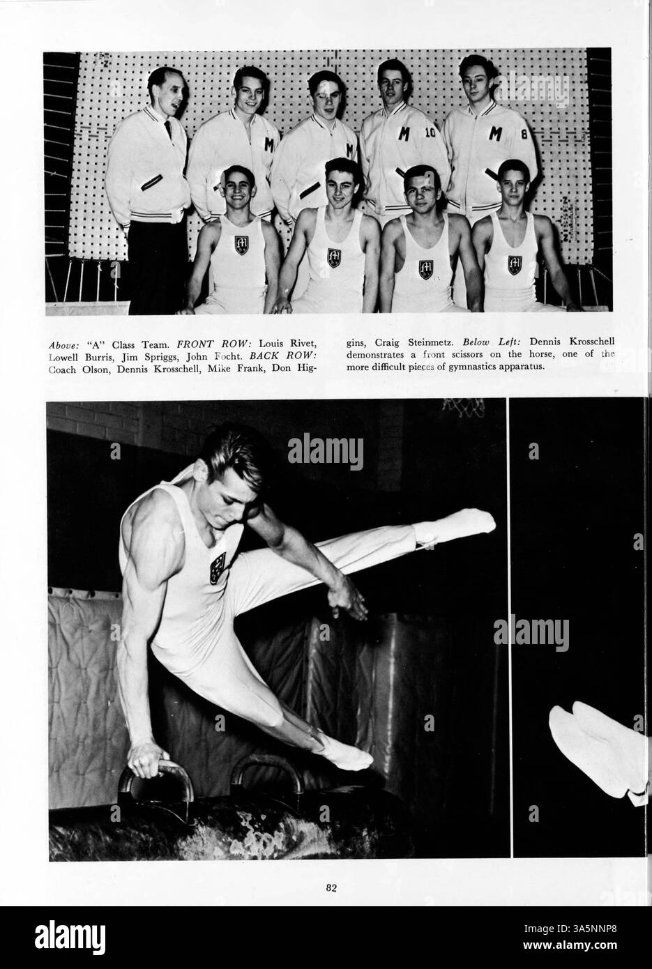 Dieses Jahrbuch der Marshall High School dokumentiert die Ereignisse des akademischen Jahres 1963-1964, darunter Leichtathletik, Studentenclubs, Lehrkörper und afroamerikanische Geschichte. Stockfoto