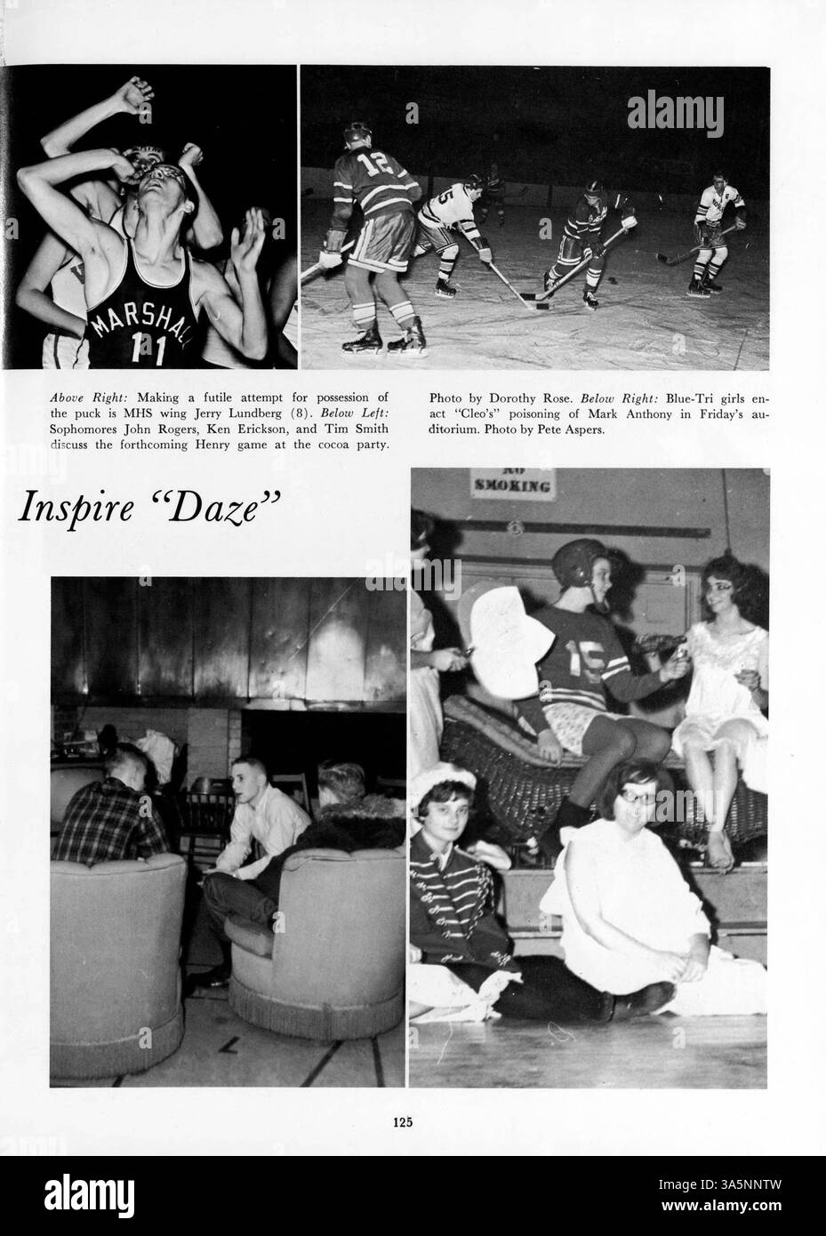 Dieses Jahrbuch der Marshall High School, 'Cardinal' (1964), dokumentiert das akademische Jahr 1963-1964, mit Schülern, Lehrern, Sportmannschaften, Clubs, und die afroamerikanische Geschichte der Ära. Stockfoto