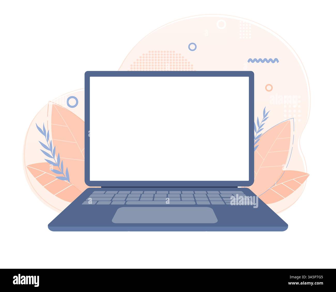 Laptop-Bildschirm vortäuschen. Bildschirm Gerätemodell Monitor. Kreative Konzeptidee. Stock Vektor