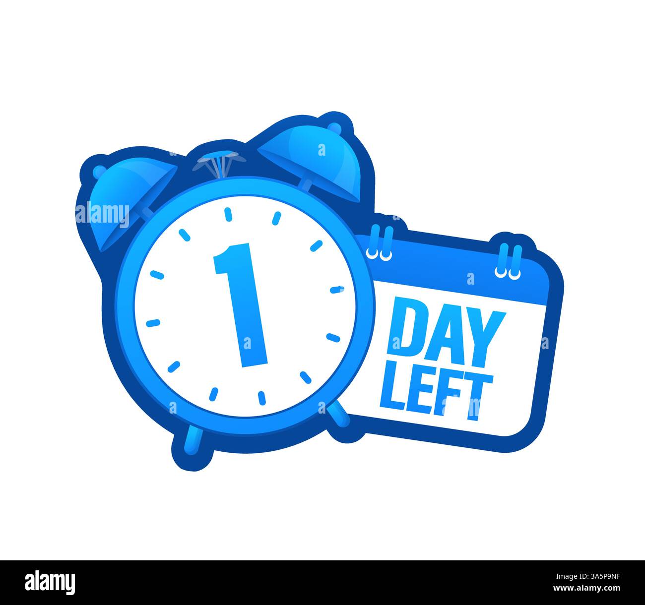 1 Tag in modernem Stil. Abzeichen für Sonderangebote. Webdesign. Verkaufsmarke. Vektorabbildung. Stock Vektor